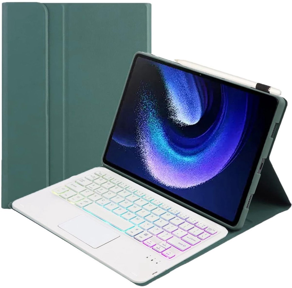 aladdien - Toetsenbordhoes - Draadloos Bluetooth-Toetsenbord - Draagbare PU Lederen Standaardhoes - 11 inch - Beschermhoes - Geschikt voor Mi Pad 6/..
