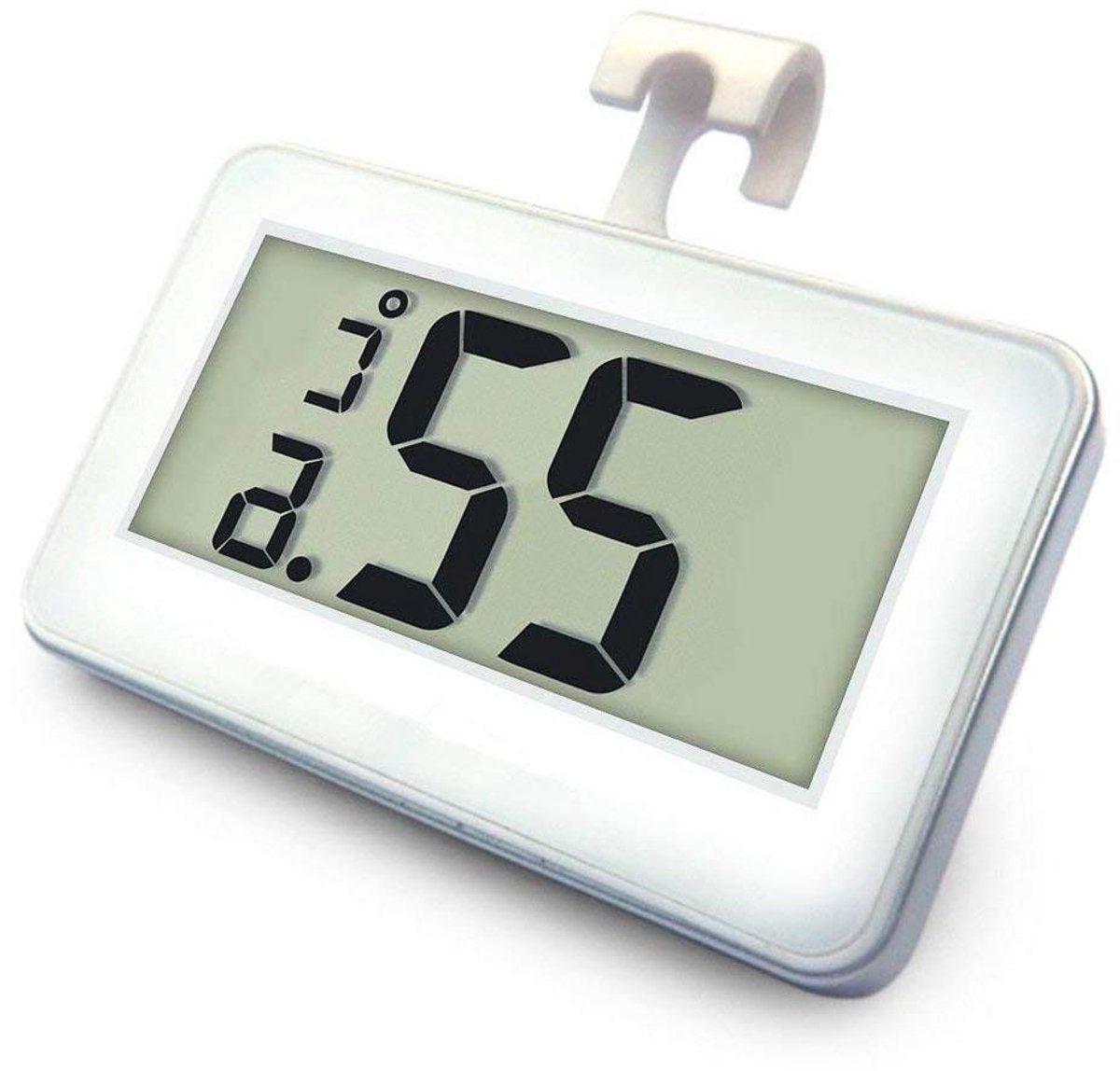 Koelkast Thermometer - Mini Digitale Monitor - Temperatuur Bewaken - Vorst Alarm Functie - 7 x 2.5 cm - Wit