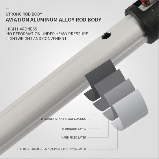 Snoeischaar lange steel - Takkenknipper - Boom snoeien - Lichtgewicht aluminium - 3 meter - Grijs — afbeelding 5