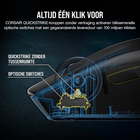 Draadloze Gaming Muis - Lichtgewicht Muis - Snelle Actie Games - Verwisselbare Zijknoppen - 89 Gram - Zwart — afbeelding 2