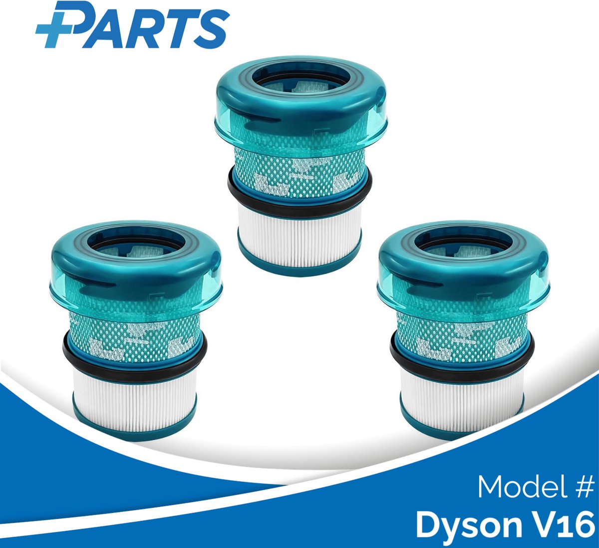 Dyson V16 Filters (3 Stuks, Plus.Parts® alternatief voor 974676-01)