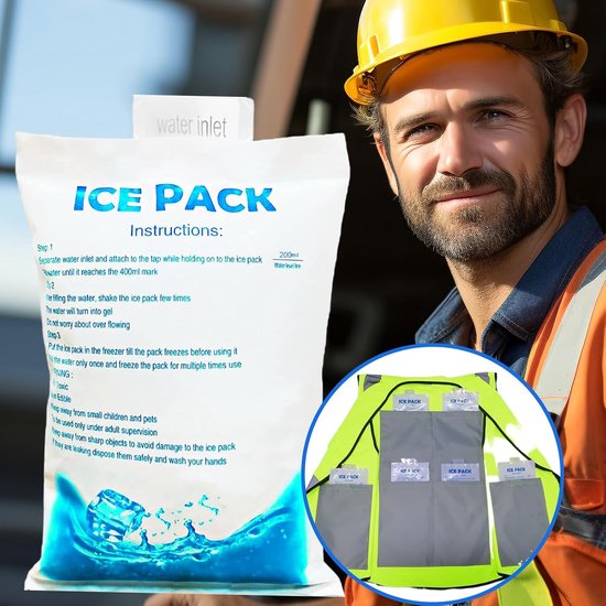 Gel Koelpack - IJscompressen - Voedsel Vers Houden - Herbruikbaar - 8 Stuks - Blauw — afbeelding 3