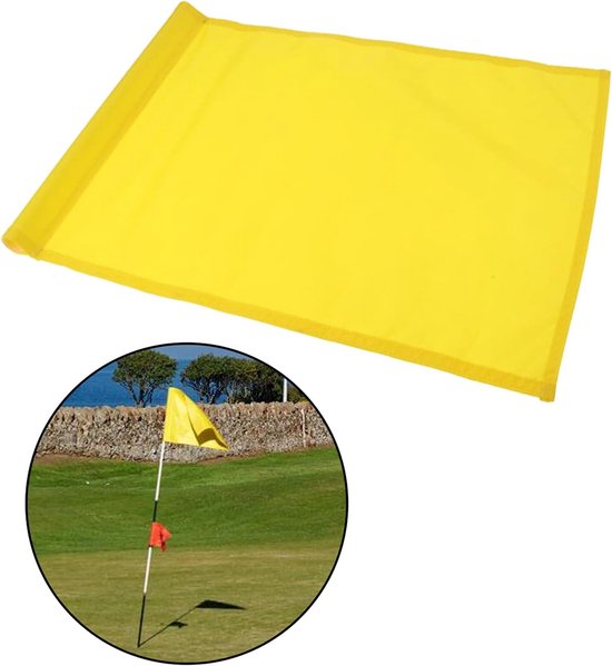 Golf Vlag - Putting Green - Golf Oefenen - Duurzaam Nylon - 15x24.5cm - Geel van GOLF — afbeelding 2