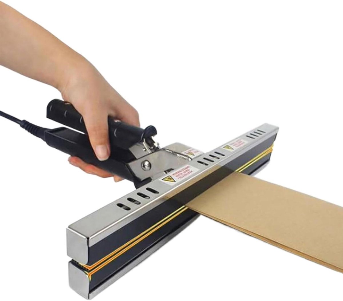 Hand Heat Sealer - Voedselsealer - Zakken Sluiten - Instelbare Temperatuur - 15mm Breed - Zilver