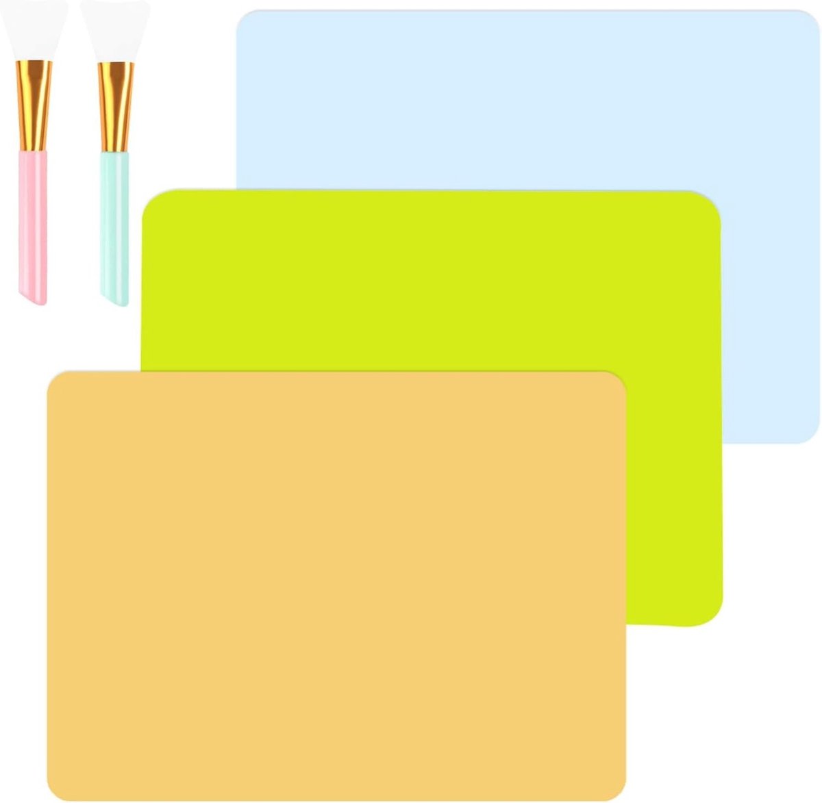 Creatieve Knutselmat voor Kinderen 40 x 30 cm - 3 Stuks, Schilderpad, Silicone Tafelmat, Ideaal voor School en Creatieve Activiteiten