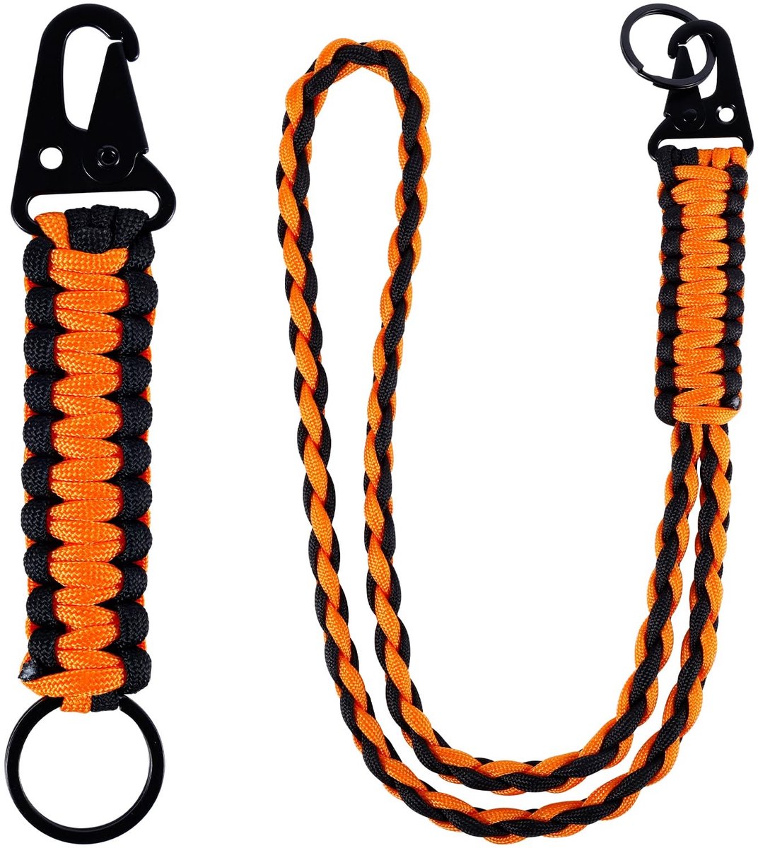 Sterke Gevlochten Lanyard met Karabijnhaak - Ideaal voor Sleutels, Camera en Meer
