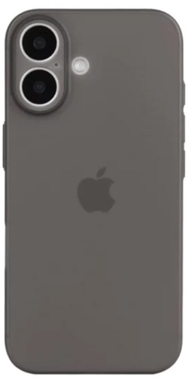 Silq Ultra Dun Hoesje geschikt voor iPhone 16 - Frost Zwart - Slechts 0,5mm dun!