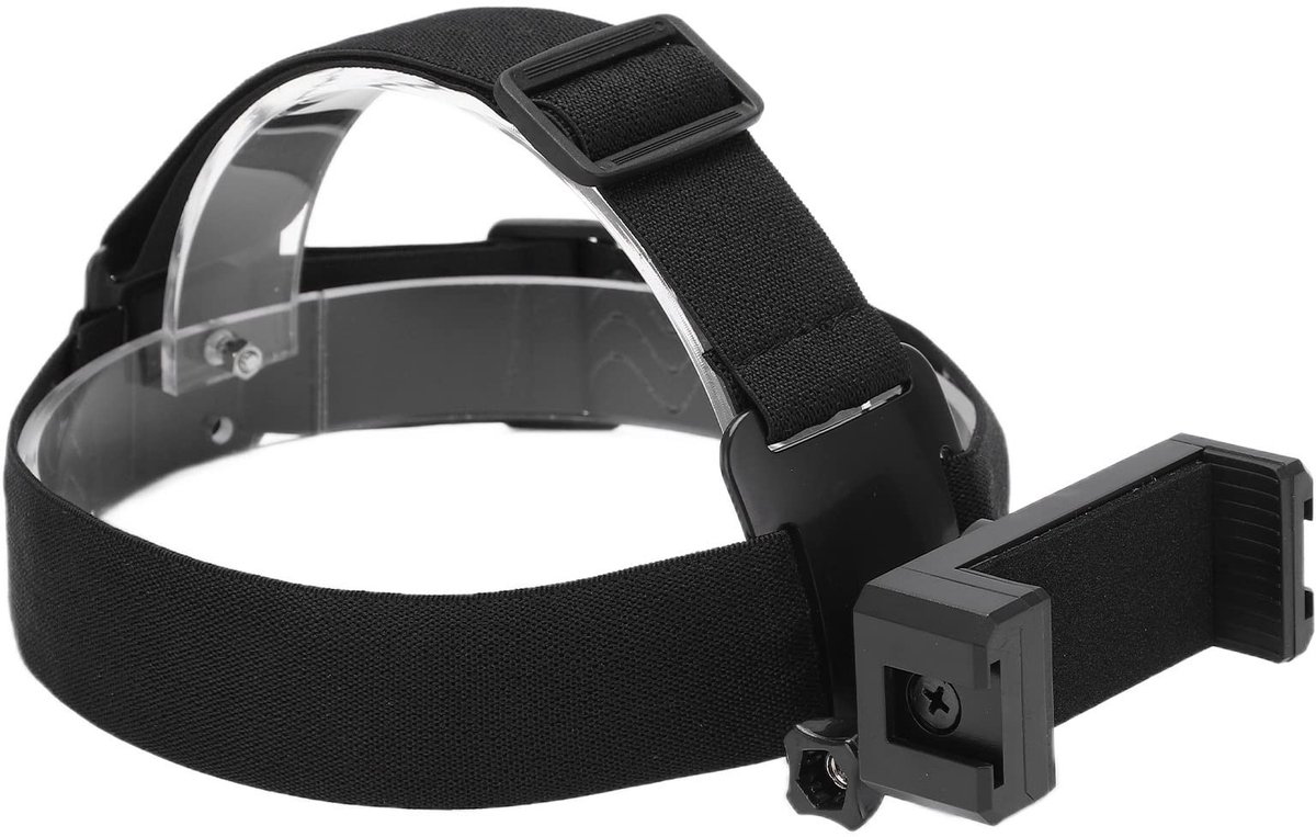 aladdien - Hoofdbandmontage - Actiecamera Hoofdhouder - Verstelbaar en Elastisch - Geschikt voor Mobiele Telefoons en Actiecamera's - Voor Horizonta...
