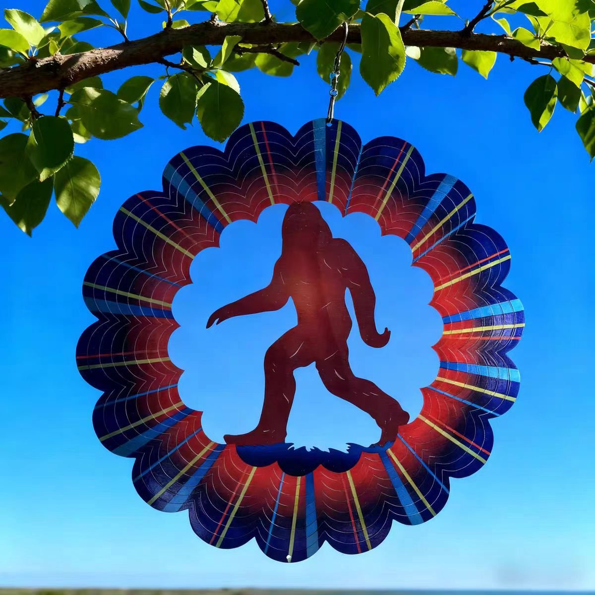 Windgong - Windrotor - 30 cm - 3D kinetische hangende sculptuur, roestvrije metalen tuindecoratie, terraskunst -Stijl 15