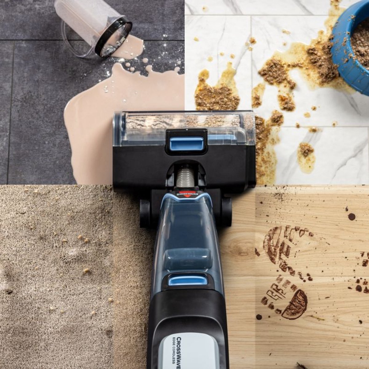 BISSELL CrossWave Edge Cordless Select Draadloze Steelstofzuiger met Dweilfunctie - 2-in-1 Stofzuiger & Dweil - Multi Surface Cleaner voor Harde Vloeren & Vloerkleden - ZeroGap Randreiniging - 4328N – foto 3