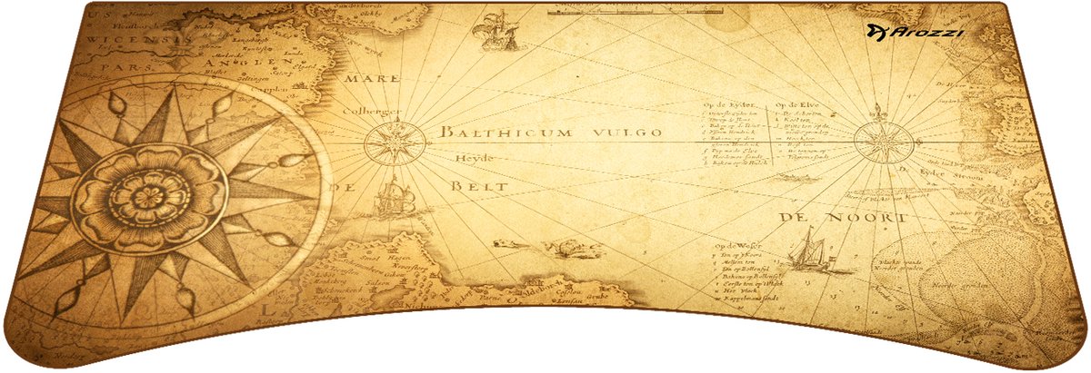 Arozzi Arena Gaming Bureau Vervangende Muismat - 160 cm - Navigators Map