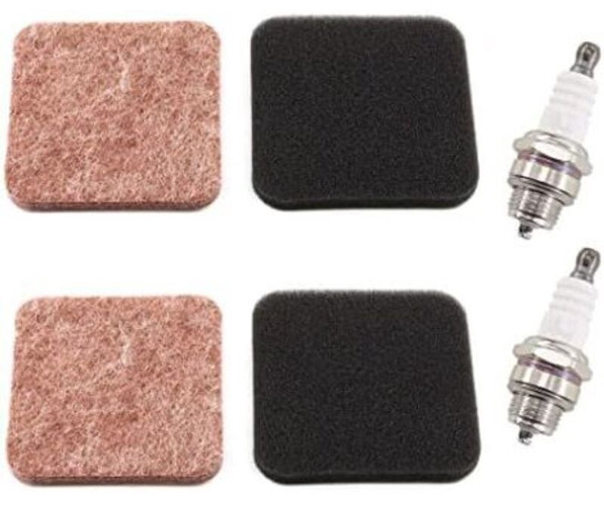 Twee luchtfilters geschikt voor bougies geschikt voor Stihl FS74 FS75 FS76 FS80 FS80R FS85 FS85R FS85RX BG72 BG75 Stihl HS75 HS80 HS85 HL75 HL75K FH75 HT70 HT75 KM80 KM85 bosmaaiers.