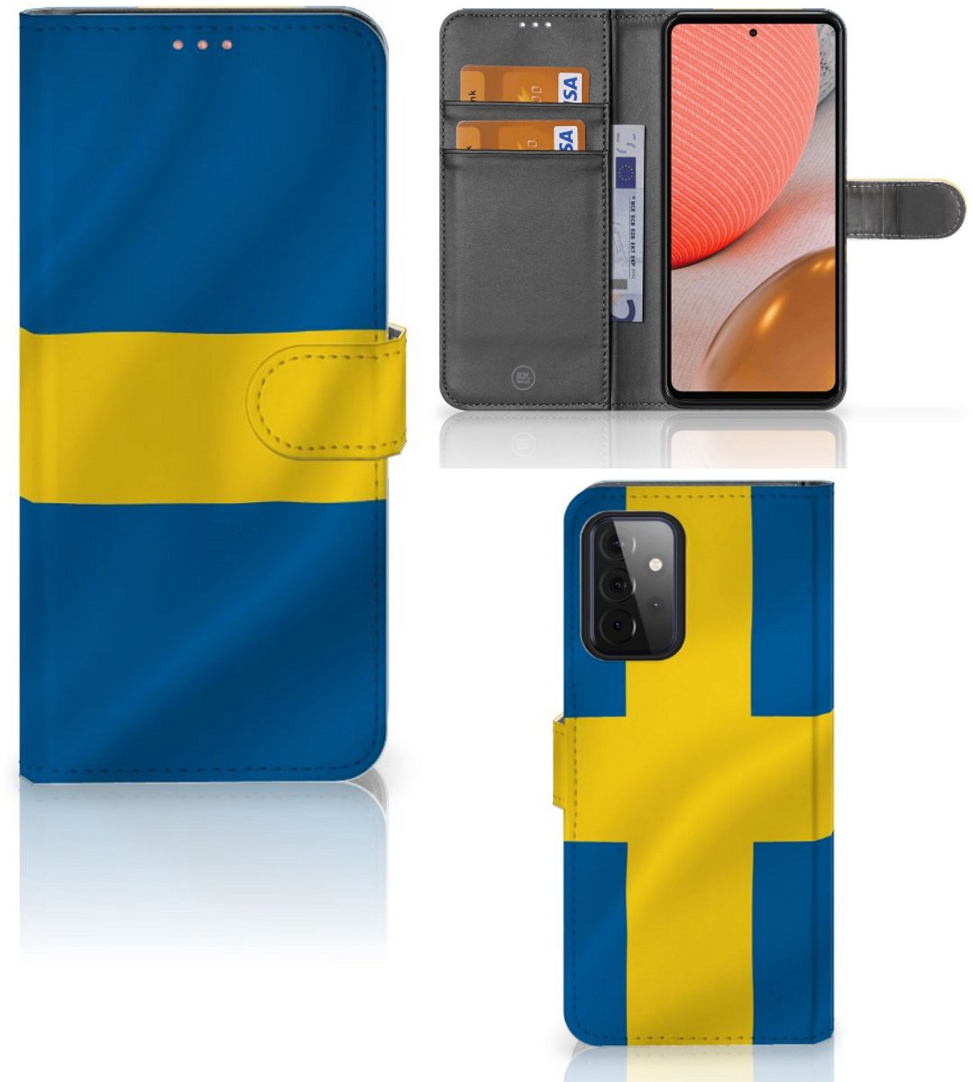 Samsung Galaxy A72 Bookstyle Case Zweden