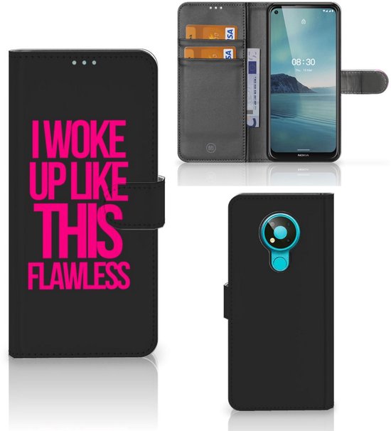 Coque Nokia 3.4 Portefeuille Livre Woke Up