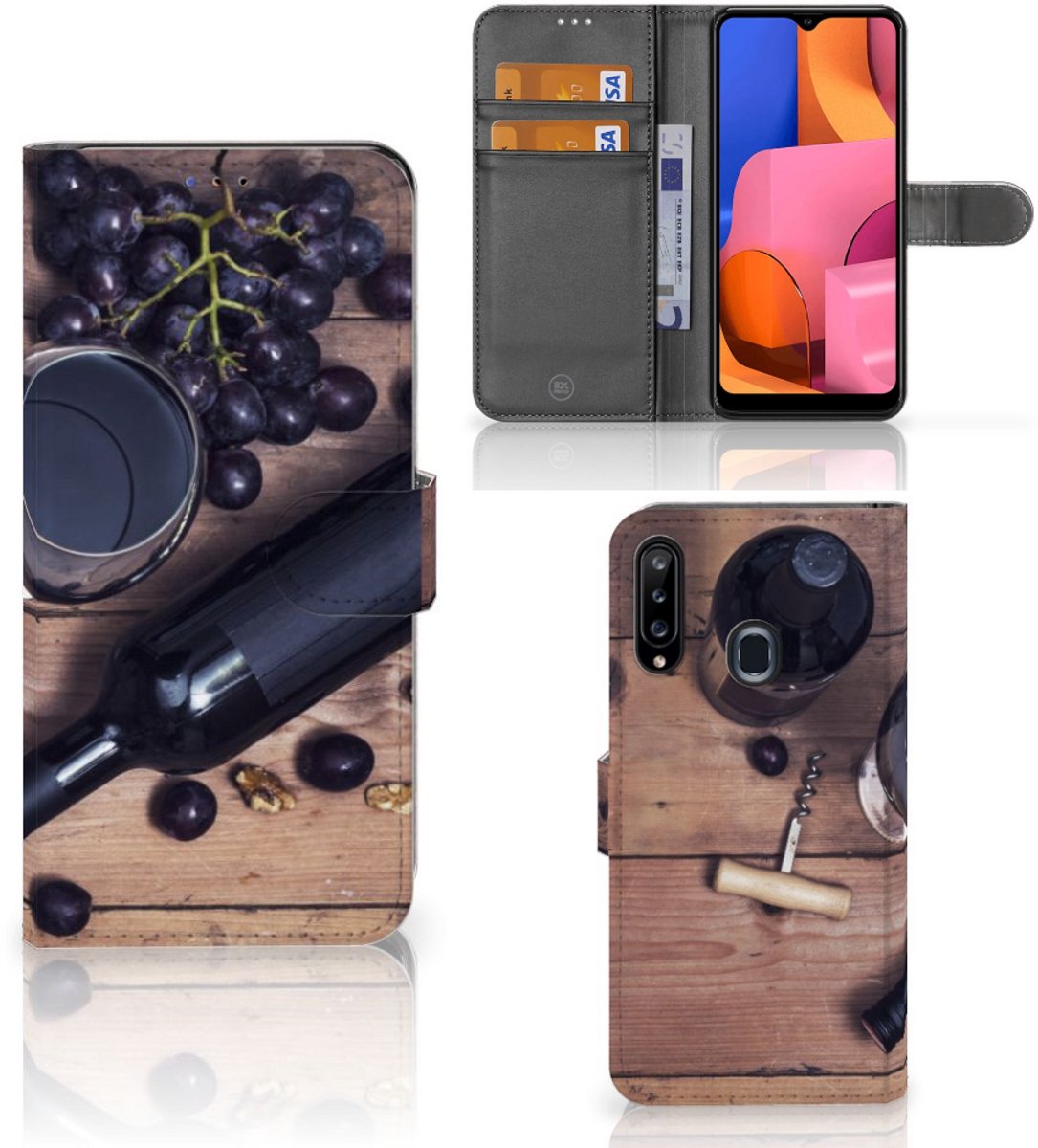 Samsung Galaxy A20s Book Cover Wijn