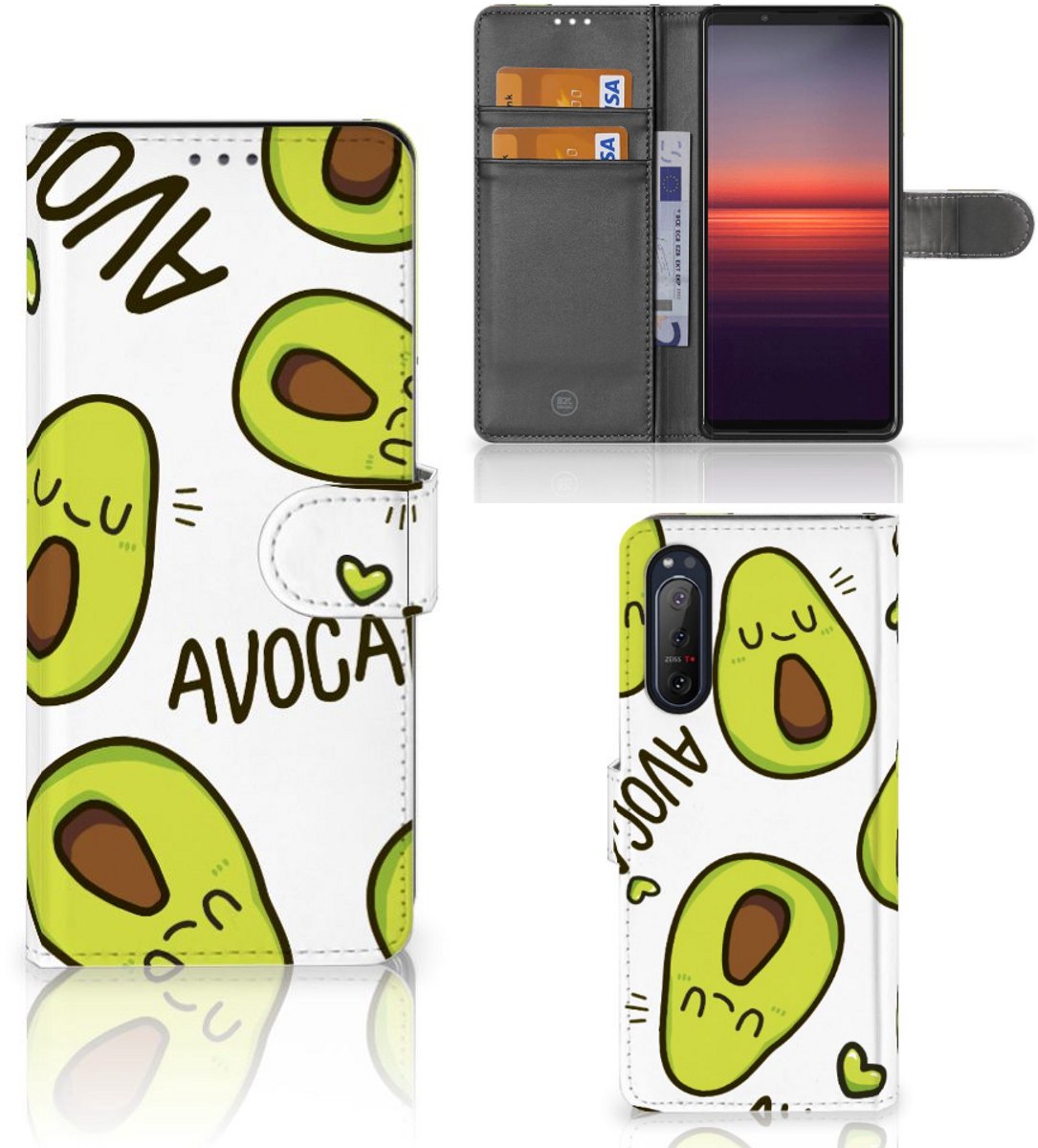 Sony Xperia 5II Leuk Hoesje Avocado Singing