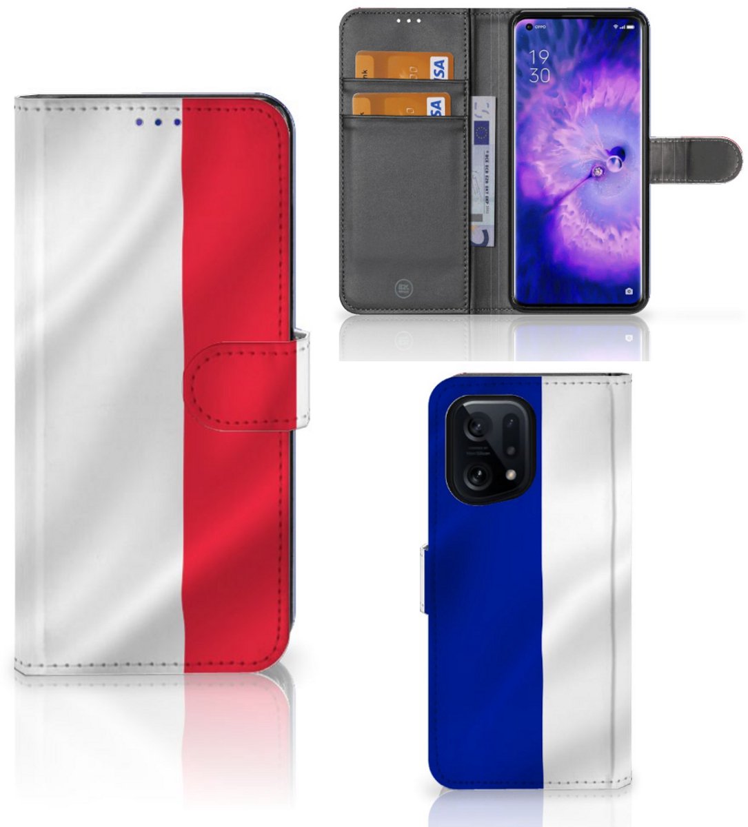 OPPO Find X5 Bookstyle Case Frankrijk