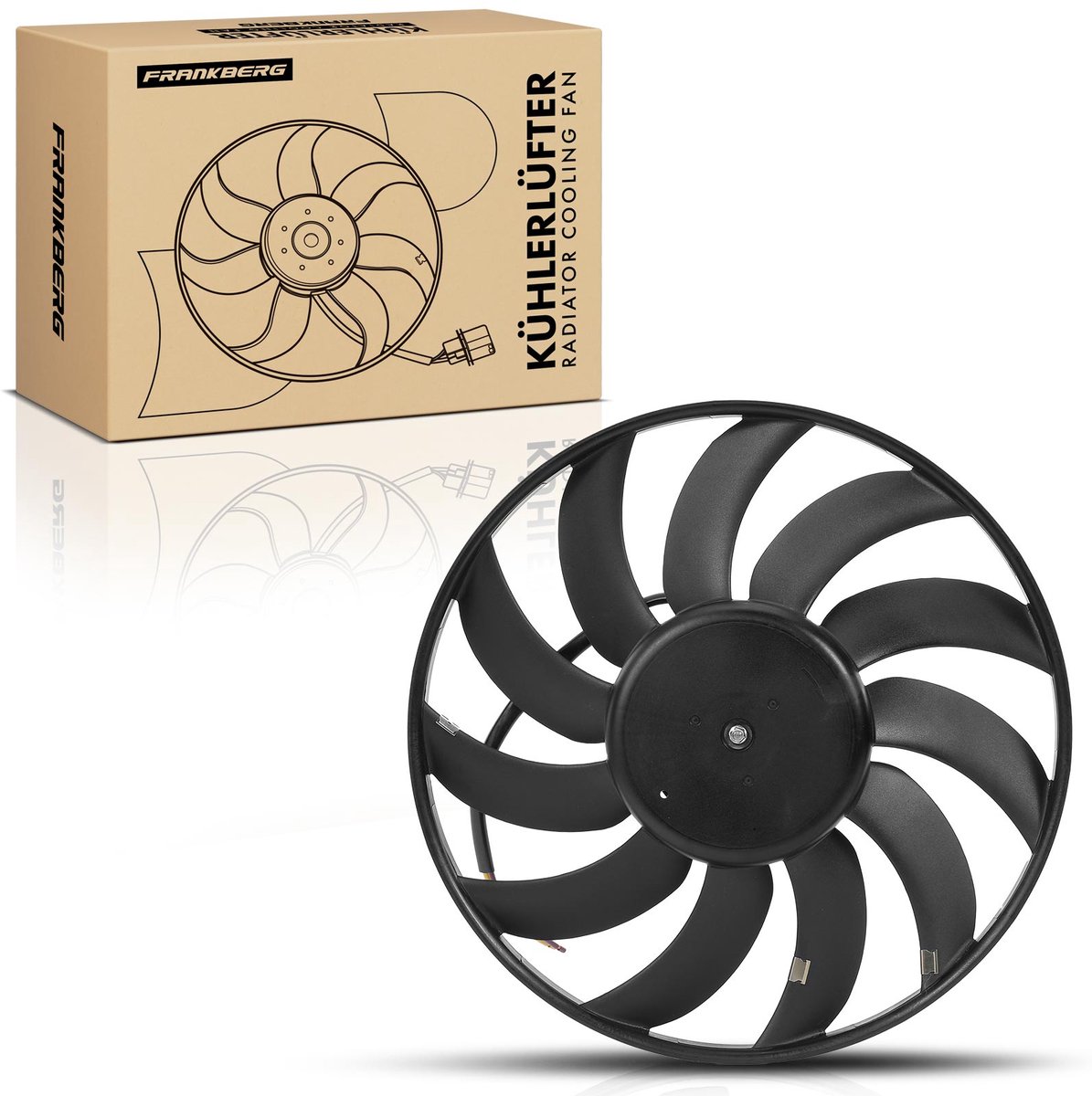 Frankberg 1x Motorradiator enkele ventilator