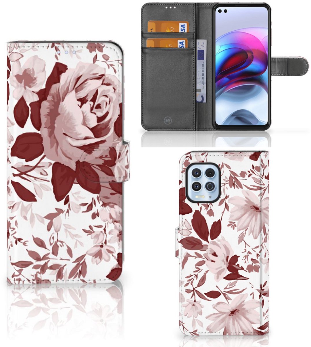 Hoesje Motorola Moto G100 Watercolor Flowers