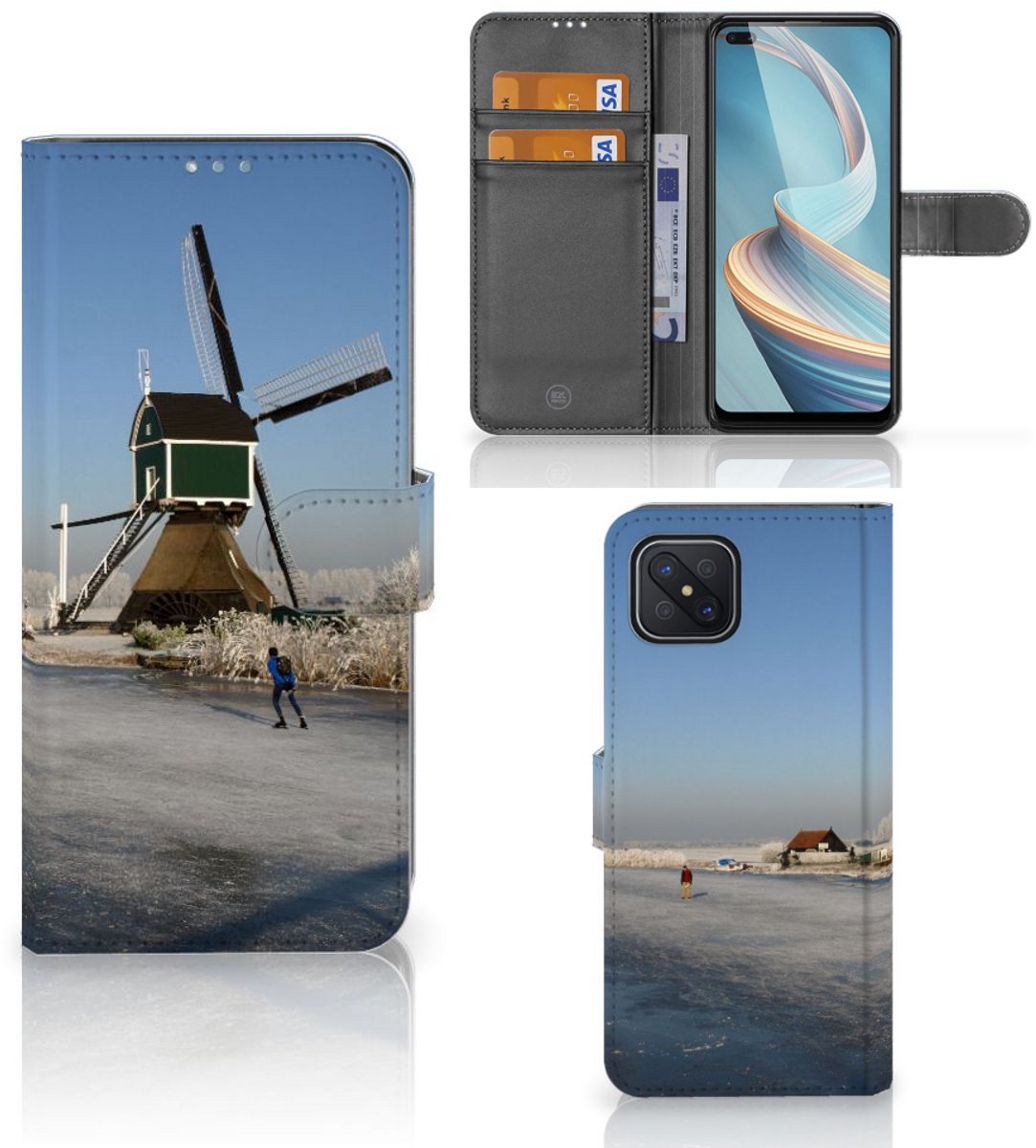 OPPO Reno4 Z Flip Cover Schaatsers