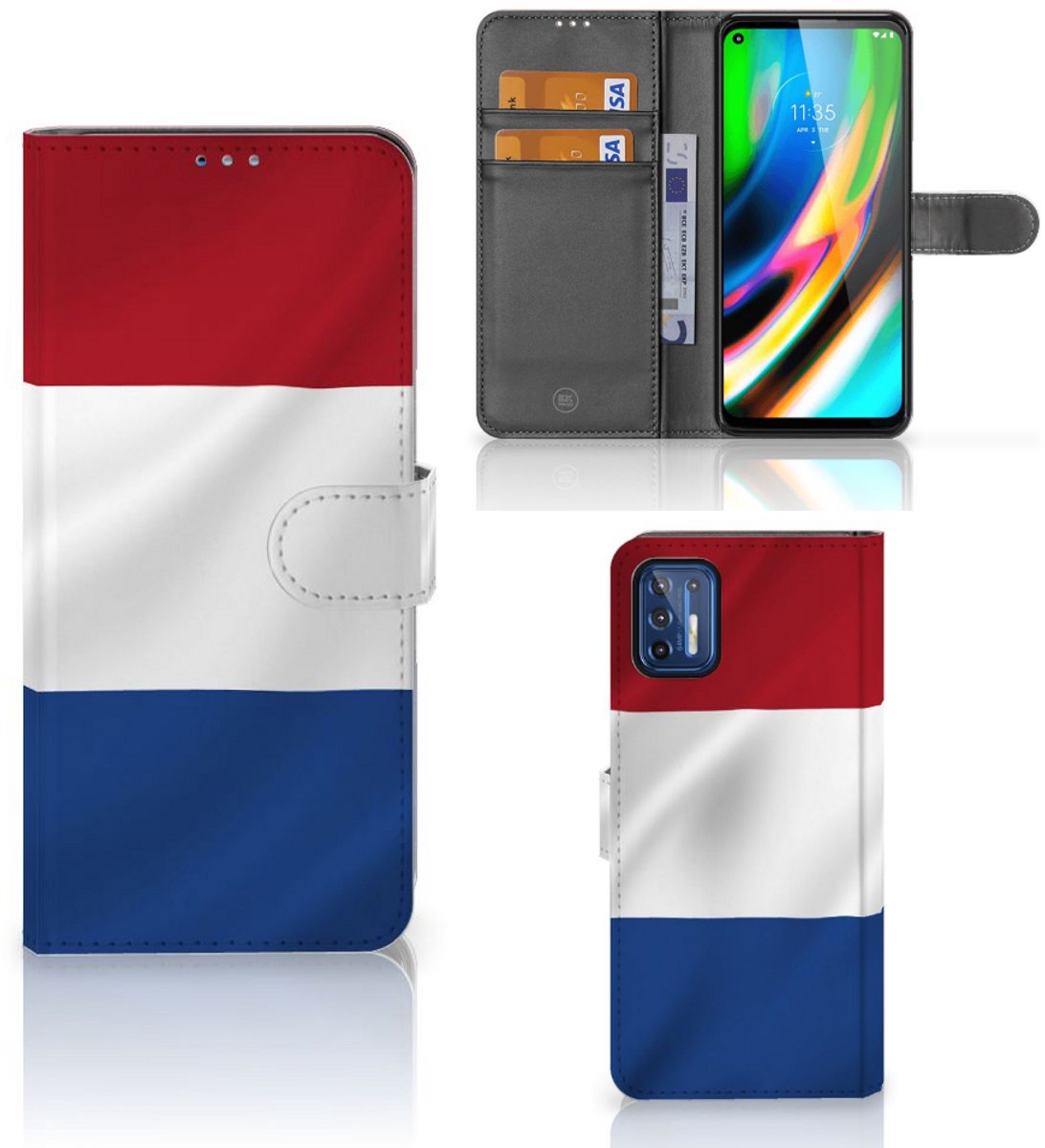 Motorola Moto G9 Plus Bookstyle Case Nederlandse Vlag