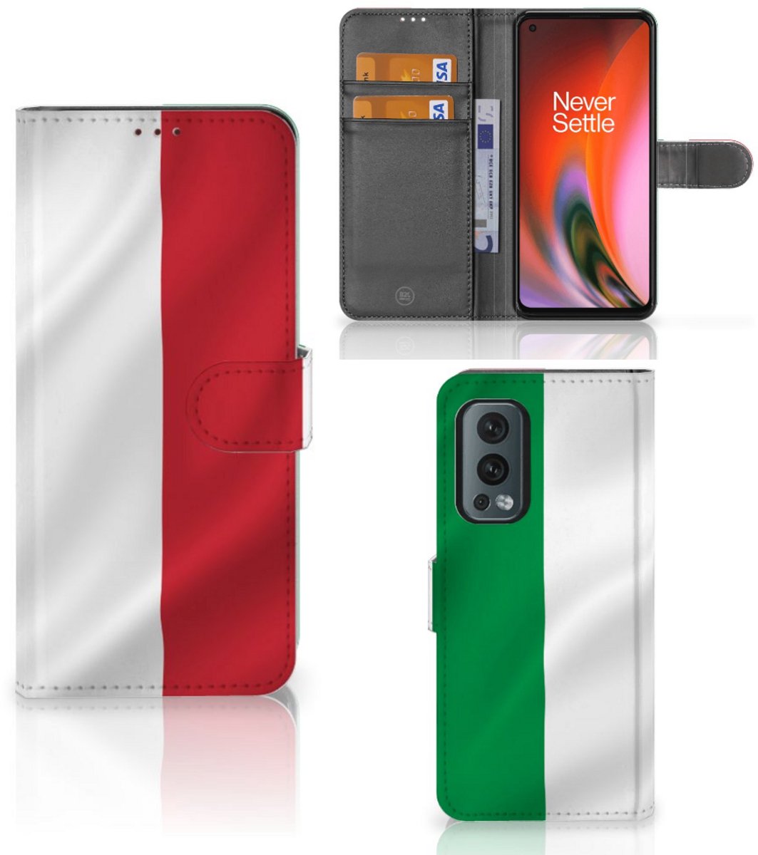 Book Case voor OnePlus Nord 2 5G Bookstyle Case Italië