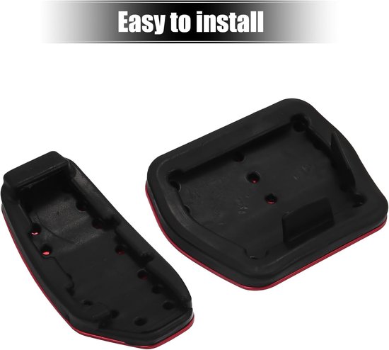 Auto 1 Set Antislip Geen Boren Aluminiumlegering Rem en Gas Accelerator Pedaal Covers Voetpedaal Pads Voor Nissan Kicks X-Trail Rogue Sport Qashqai Rood van Nissan — afbeelding 5
