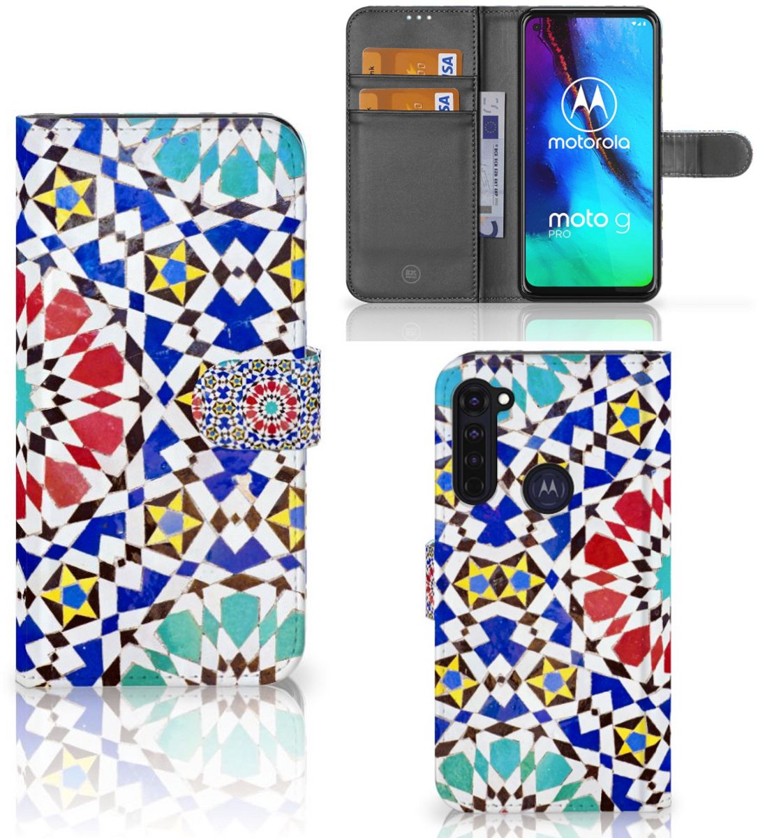 Boekhoesje voor Motorola Moto G Pro Bookcase Mozaïek
