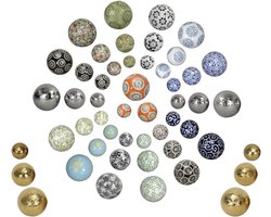 netproshop Zwemballen, decoratieve ballen drijvend, diameter 4-6 cm, kleur: lichtblauw bloesem, selectie1:6 cm