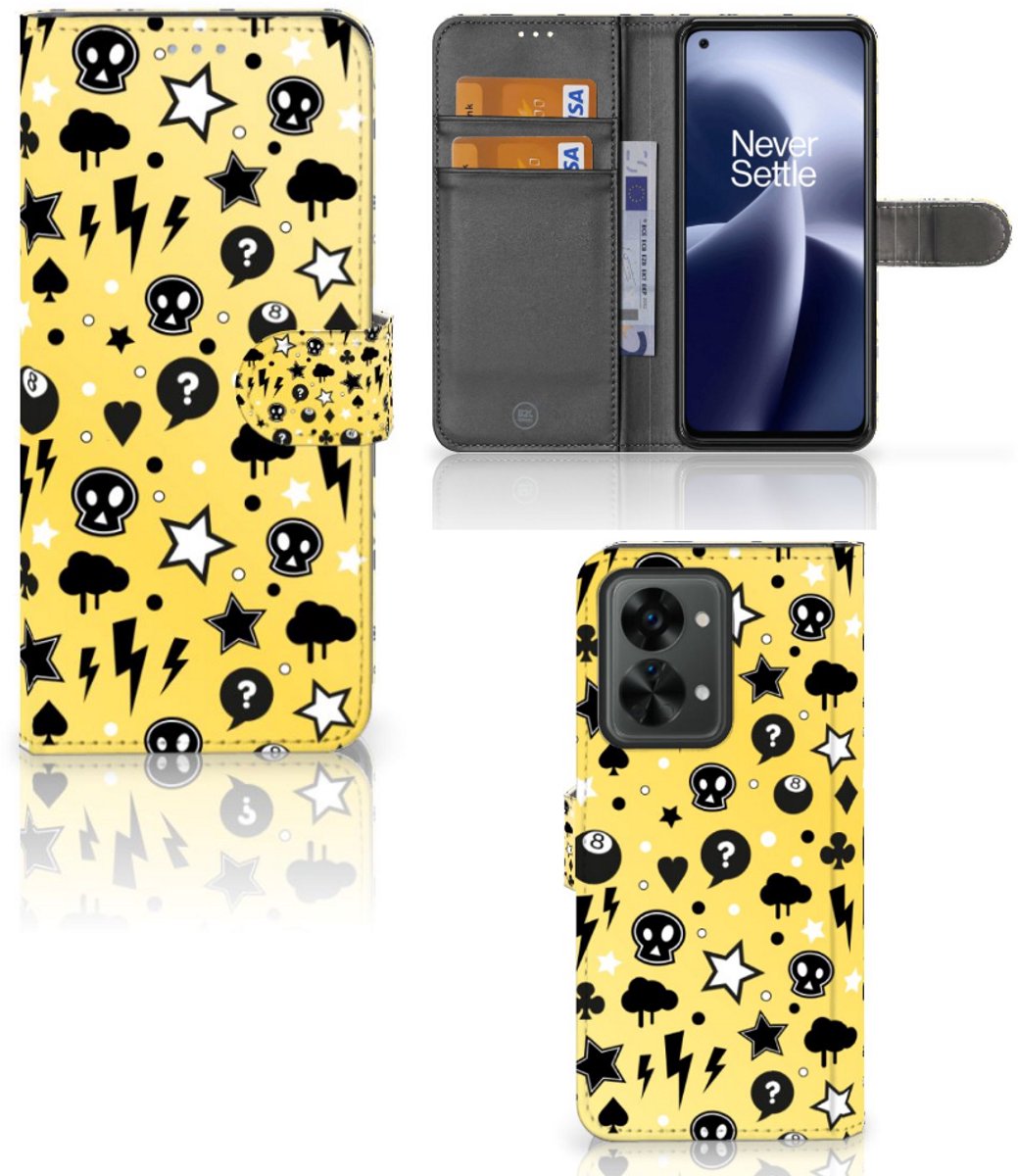Telefoonhoesje met Naam OnePlus Nord 2T Punk Geel