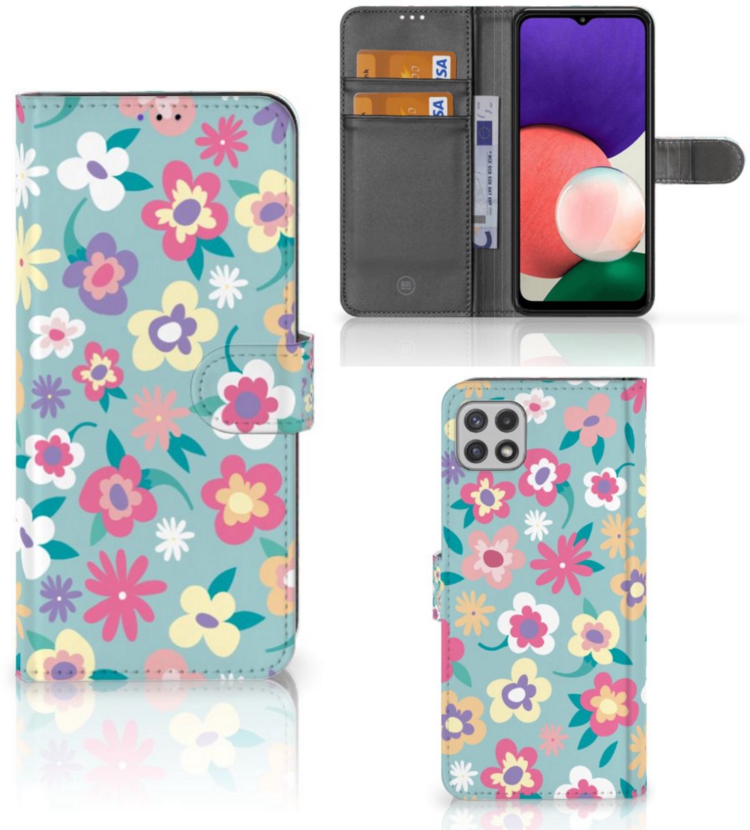 Samsung Galaxy A22 5G Hoesje Flower Power