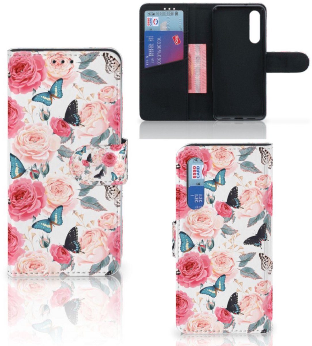 Xiaomi Mi 9 SE Hoesje Butterfly Roses