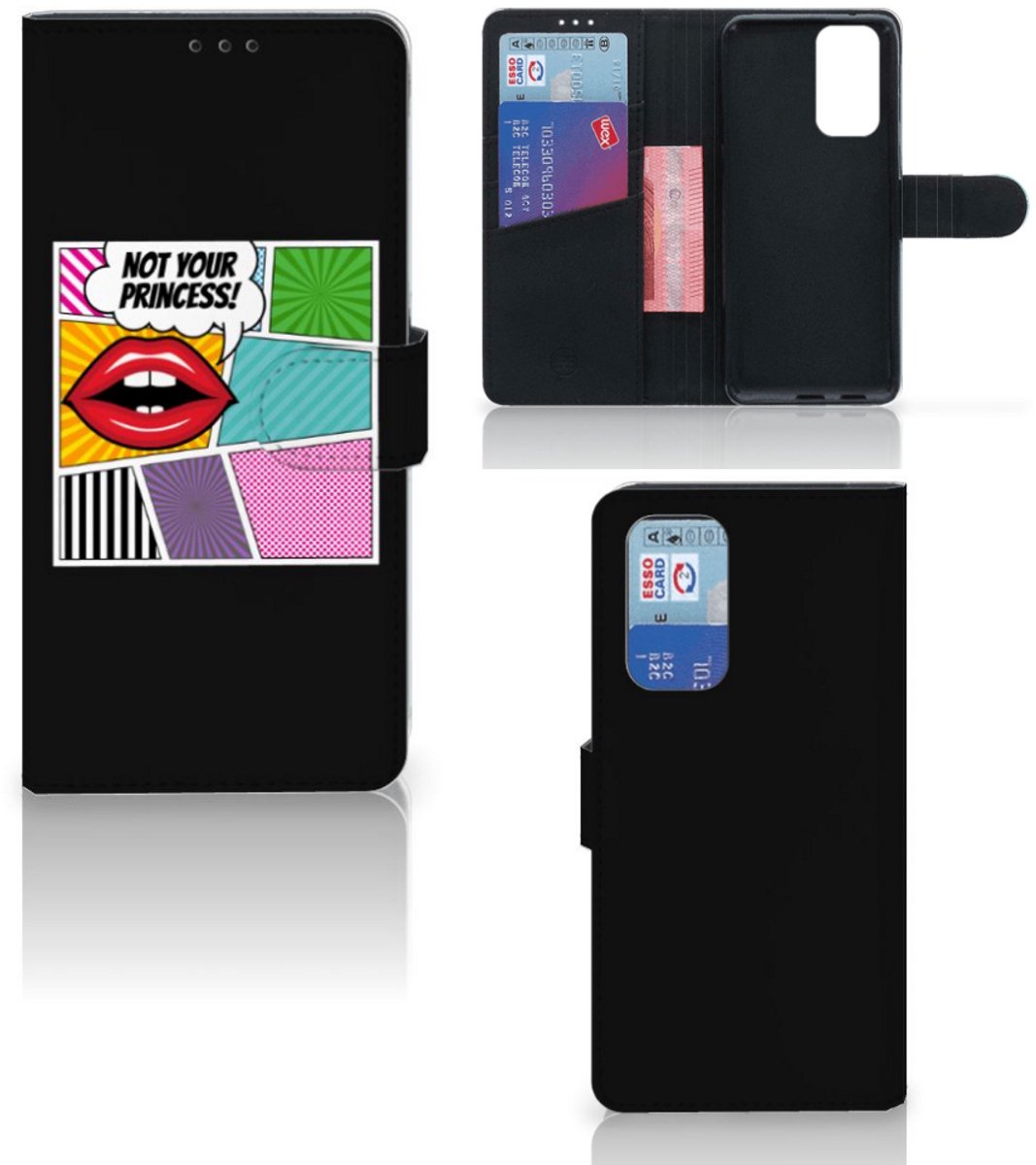 OnePlus 9 Pro Wallet Case met Pasjes Popart Princess