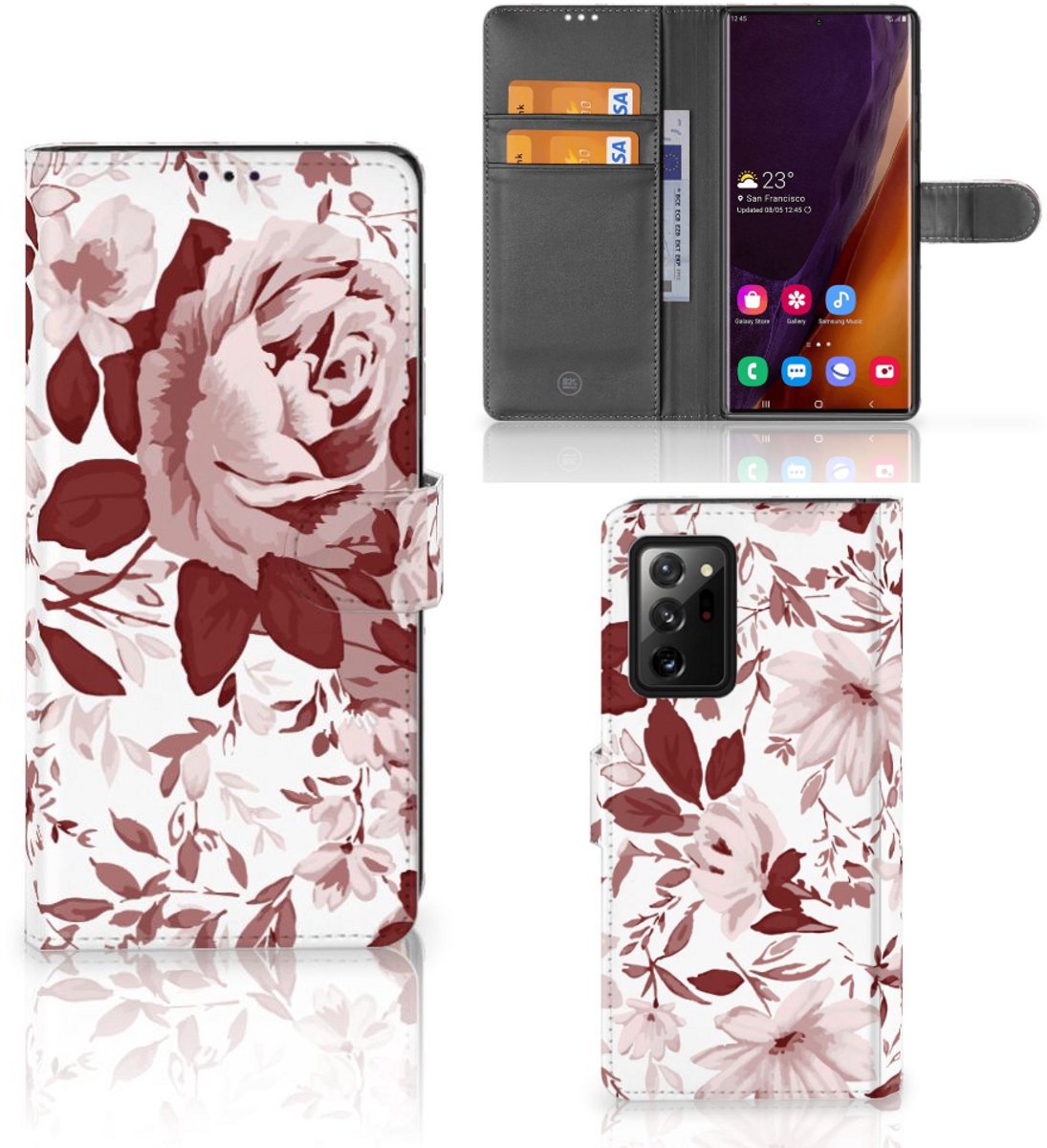 Hoesje Samsung Galaxy Note20 Ultra Watercolor Flowers