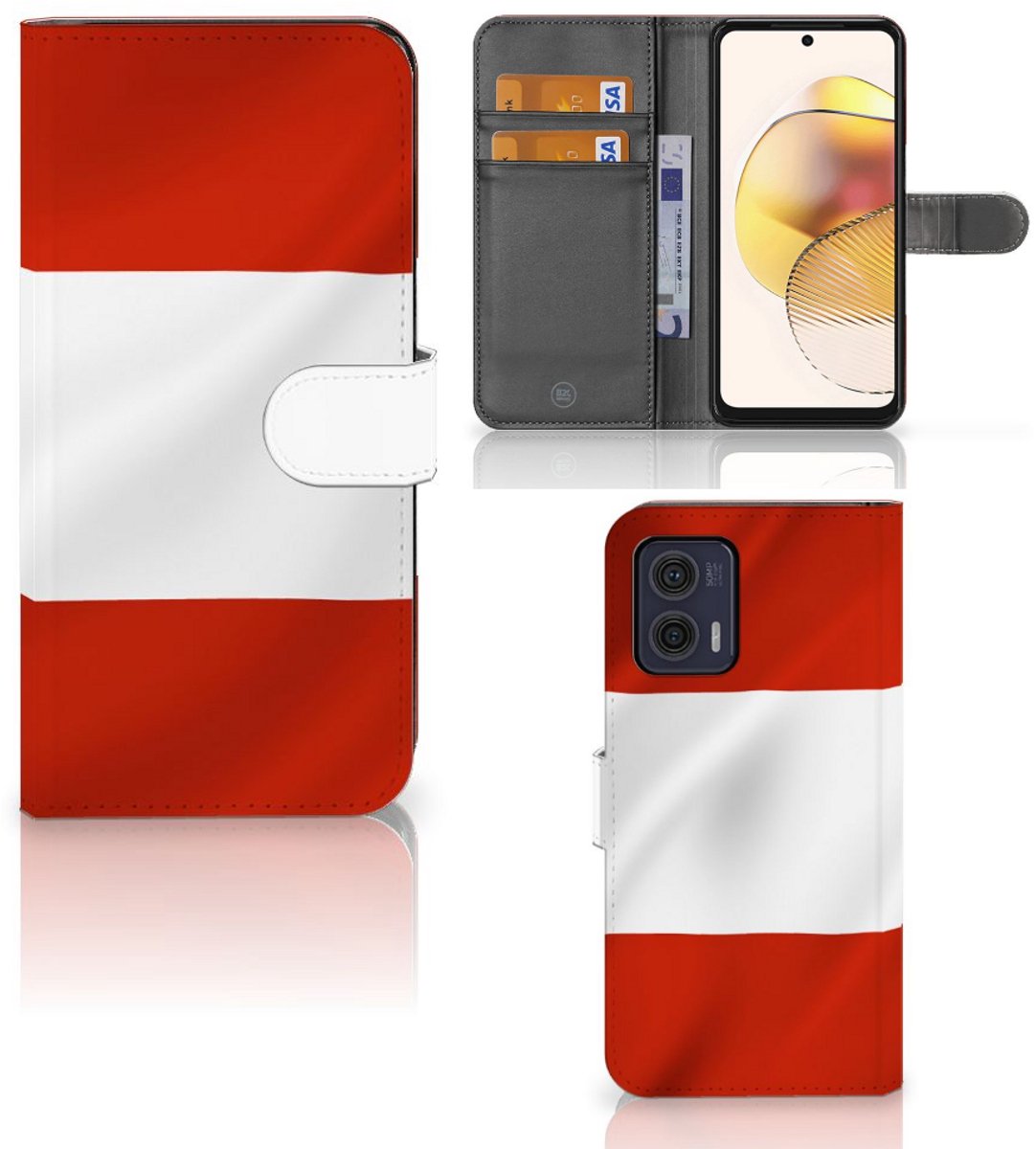 Motorola Moto G73 Bookstyle Case Oostenrijk