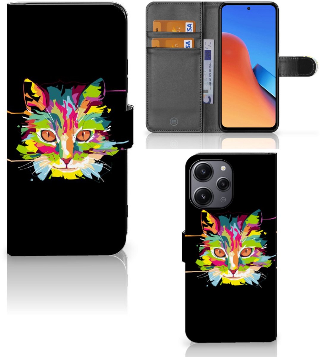 Xiaomi Redmi 12 Leuk Hoesje Cat Color