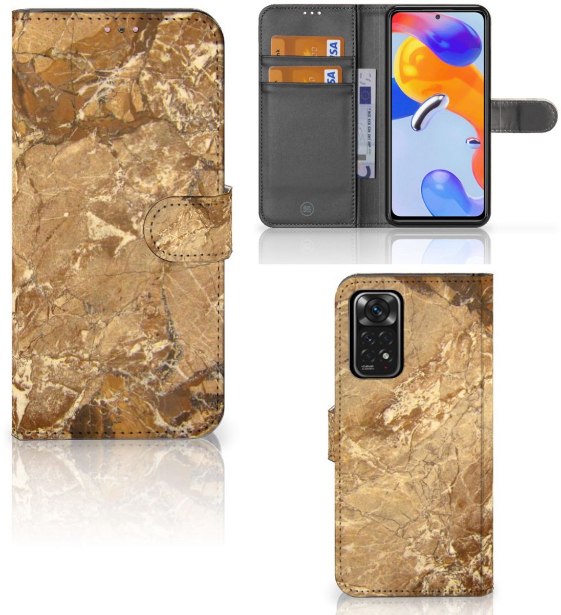 Xiaomi Redmi Note 11 Pro 5G/4G Bookcase Marmer Creme
