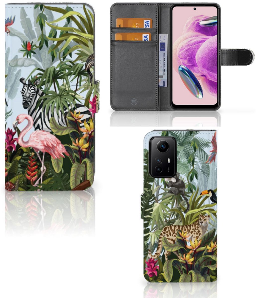 Telefoonhoesje met Pasjes voor Xiaomi Redmi Note 12S Jungle