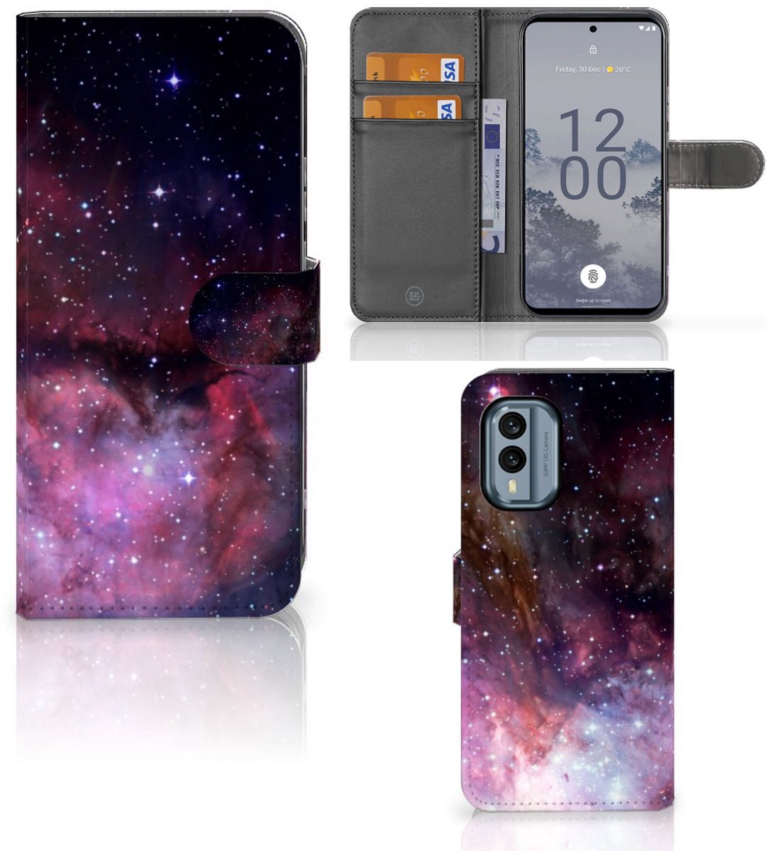 Book Case voor Nokia X30 Galaxy