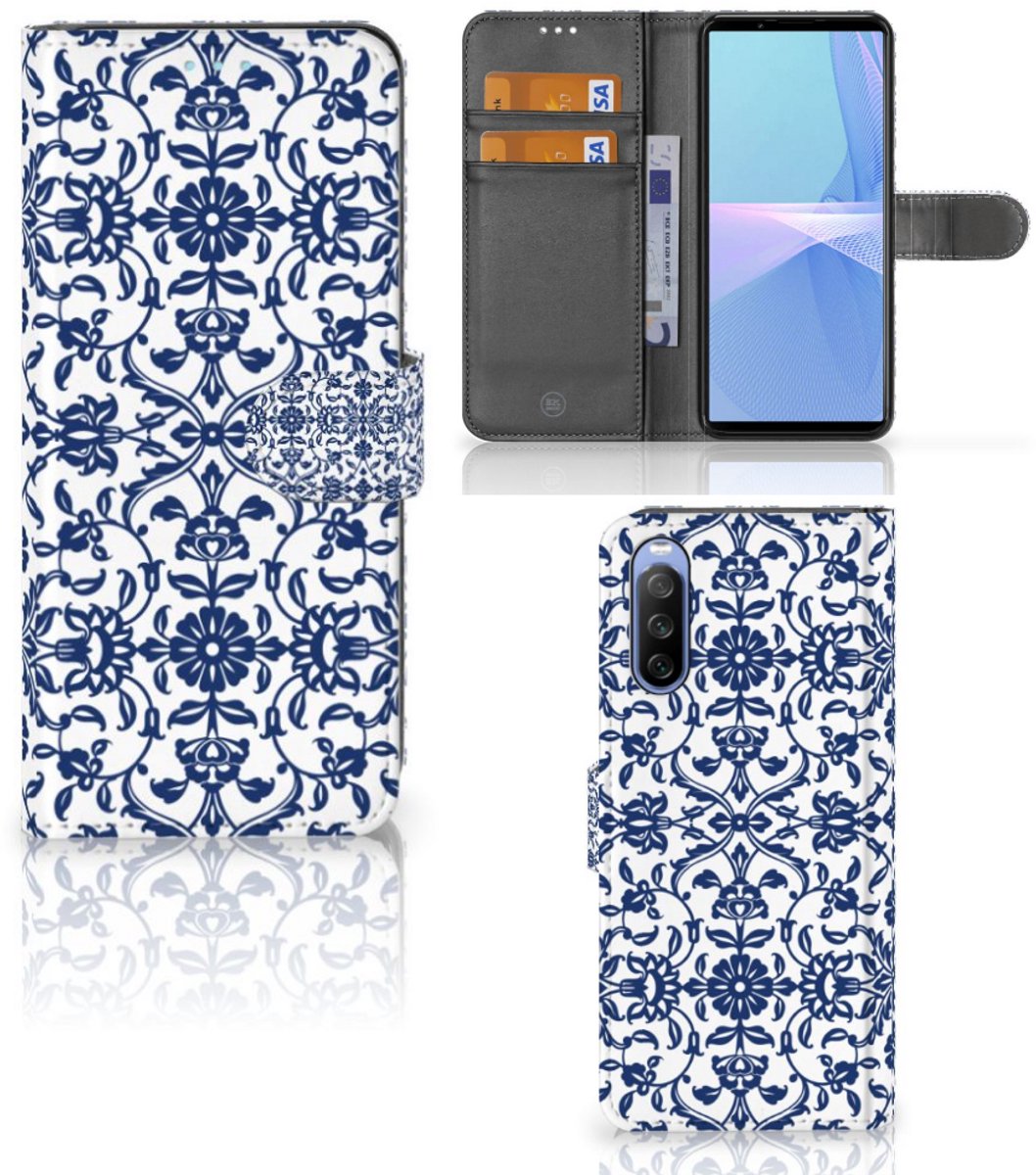 Sony Xperia 10 III Hoesje Flower Blue