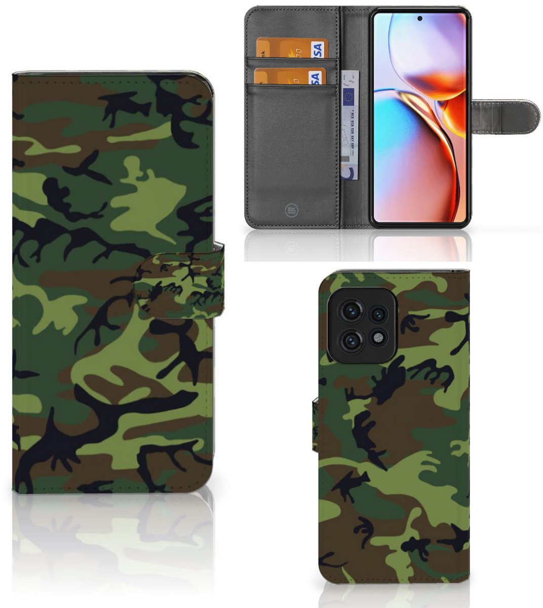 Motorola Edge 40 Pro Telefoon Hoesje Army Dark
