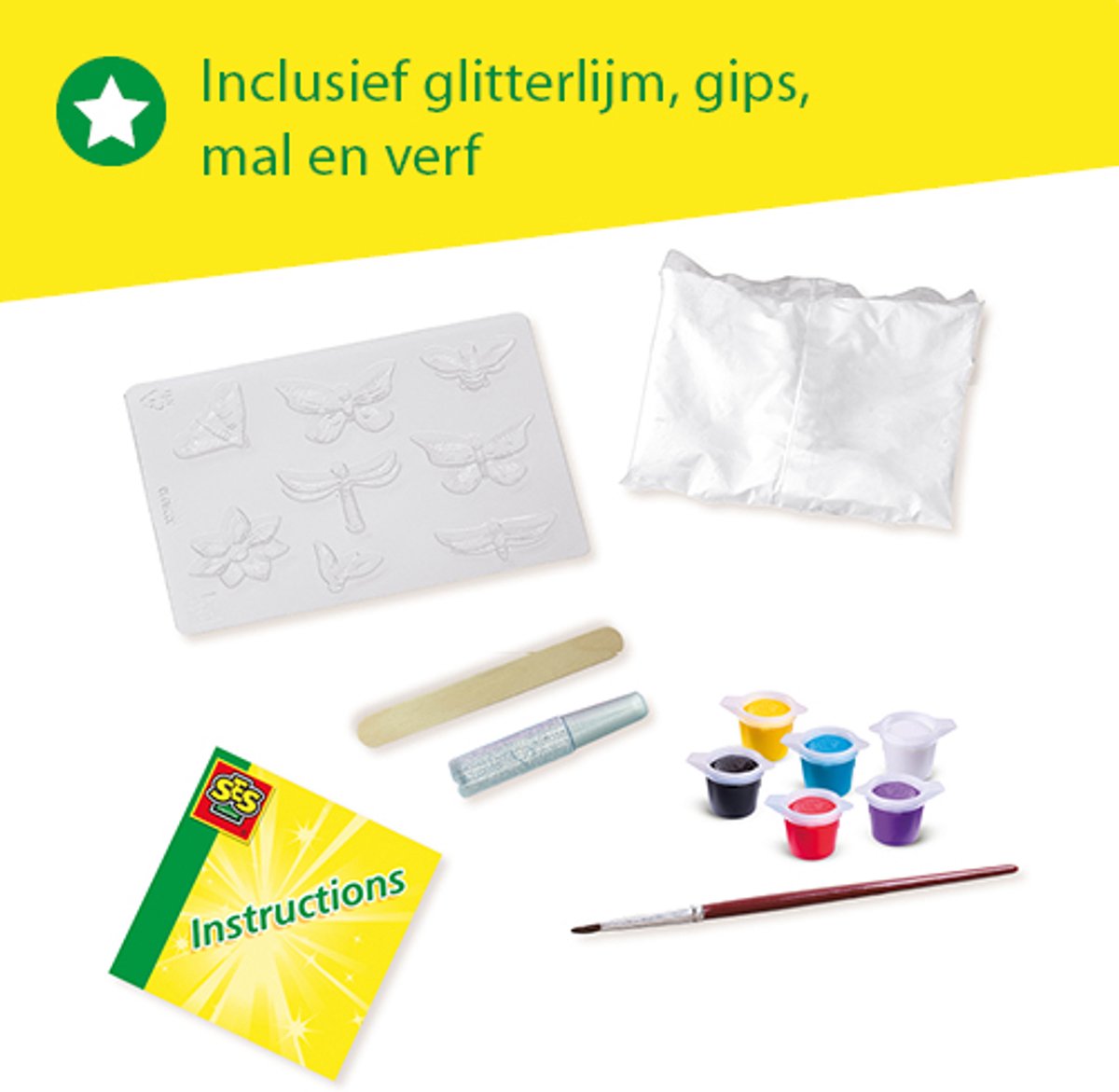 SES Creative - Hobby Pink - Gieten en Schilderen - Vlinders en Glitters - Knutselen Meisjes - Sneldrogend - Vanaf 5 jaar — afbeelding 9