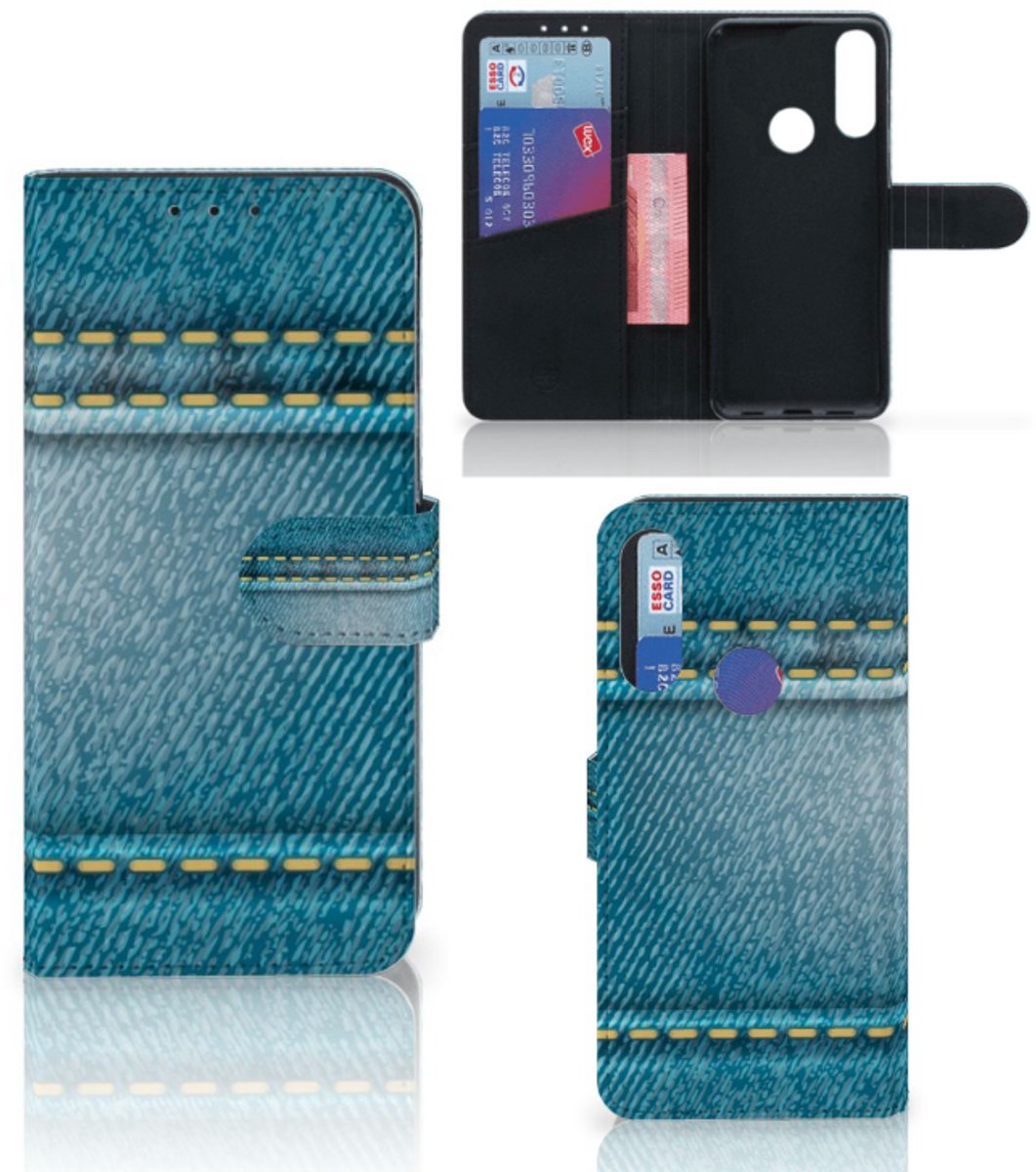 Alcatel 1S 2020 Wallet Case met Pasjes Jeans
