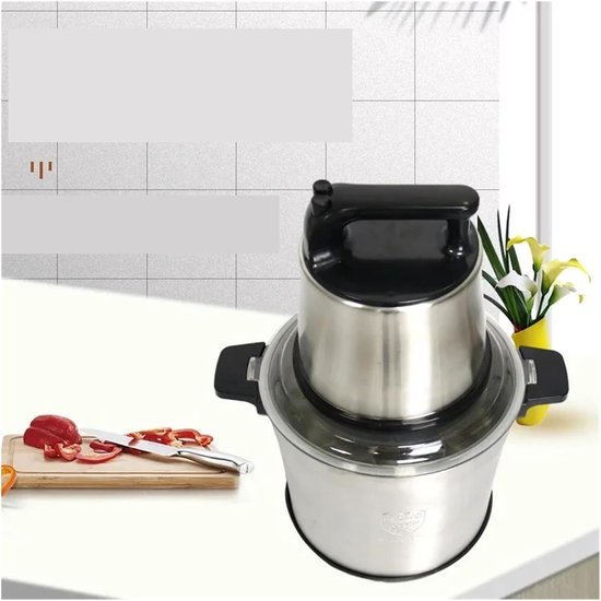Professionele Keukenmachine - Vleesmolen Blender - Zelf Vlees Malen - 10L Roestvrijstaal - 1100W Vermogen - Zilverkleurig — afbeelding 2