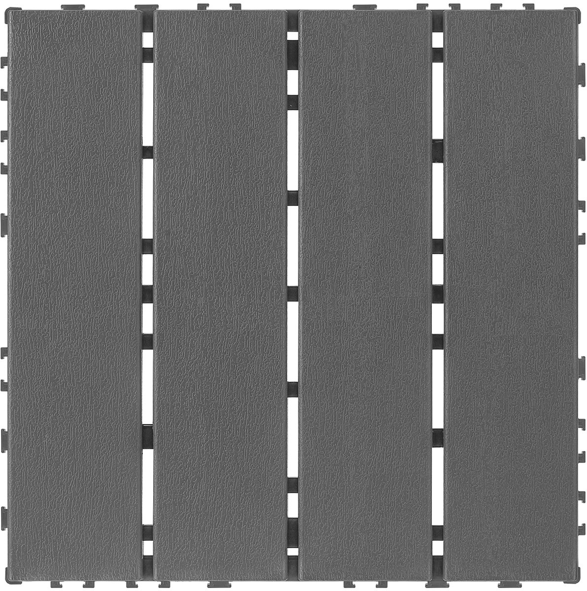 Lemonbest 44 stuks - 30 x 30 cm in elkaar grijpende kunststof terrastegels - Waterdicht - Geschikt voor zwembaden - balkons - achtertuinen - Donkergrijs