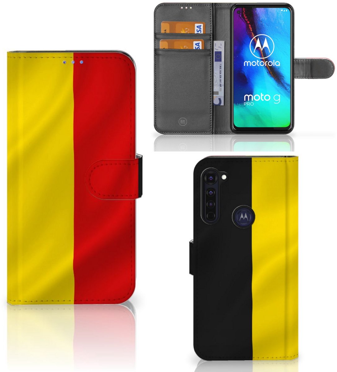 Motorola Moto G Pro Bookstyle Case Belgische Vlag