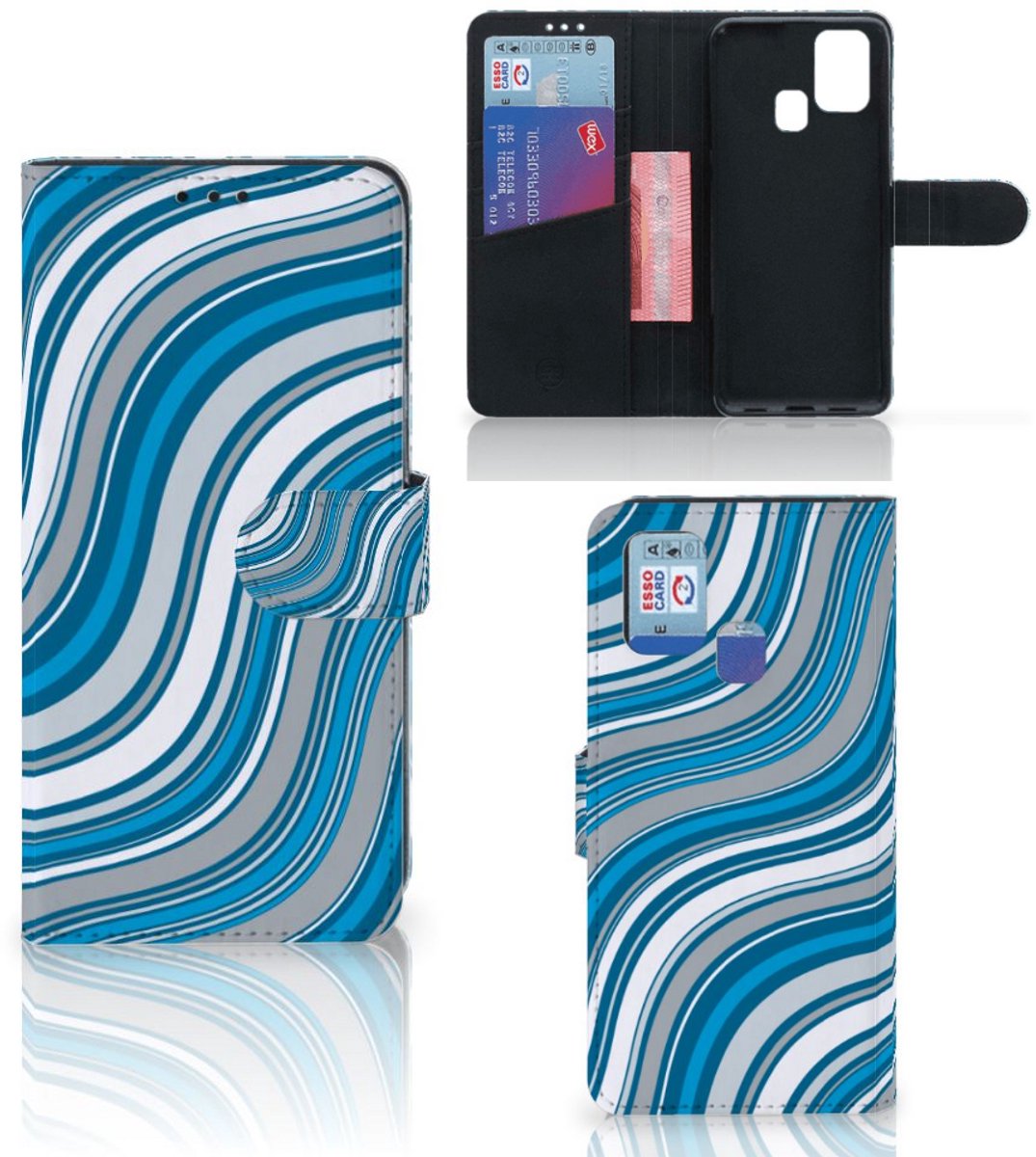 Samsung Galaxy M31 Telefoon Hoesje Waves Blue