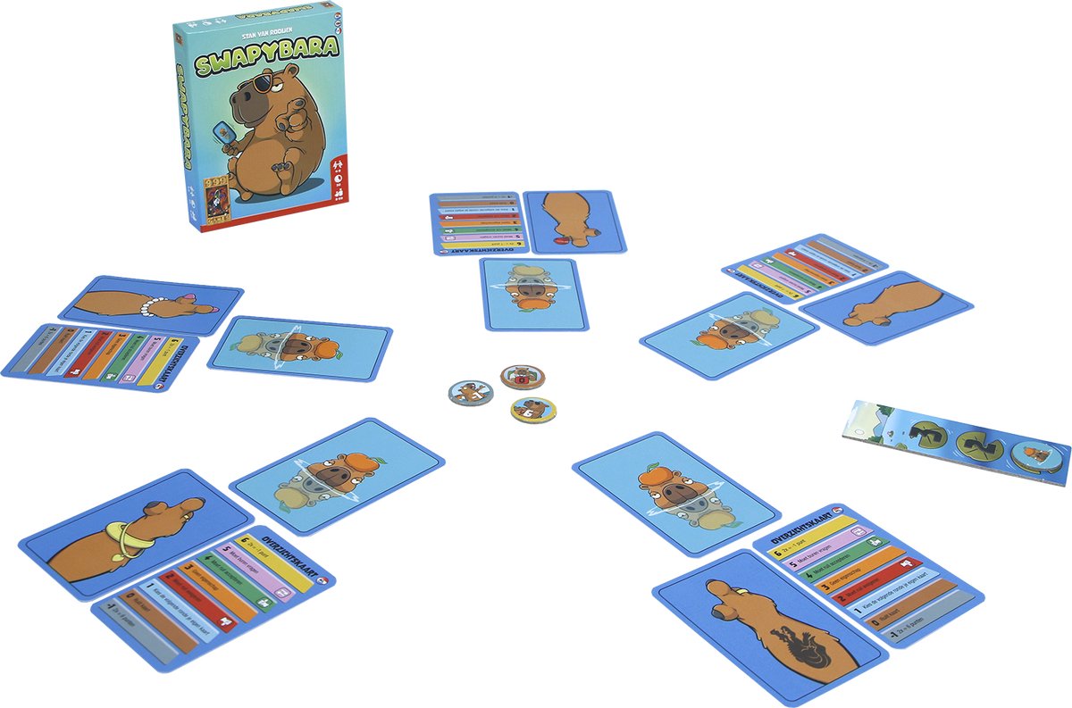 999 Games - Swapybara - Kaartspel - veel spel in een compact doosje — afbeelding 6