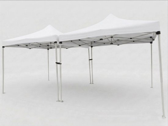 VDD - Partytent Easy Up - Paviljoen - Opvouwbaar Draagbaar - Evenementen Tent - Camping - Waterdicht - Met Draagtas - Wit - 3 x 6m - set van 2