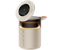 BRAINZ 5-in-1 Draadloze Oplader en Bluetooth Speaker - Lamp - Beige